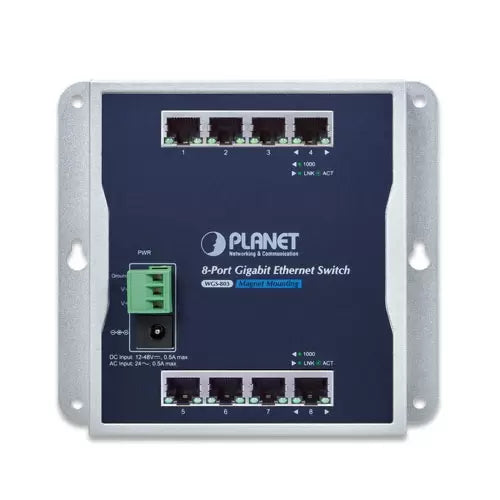 WGS-803 wall-mounted gigabit Ethernet Switch 8-port/10/100/1000T