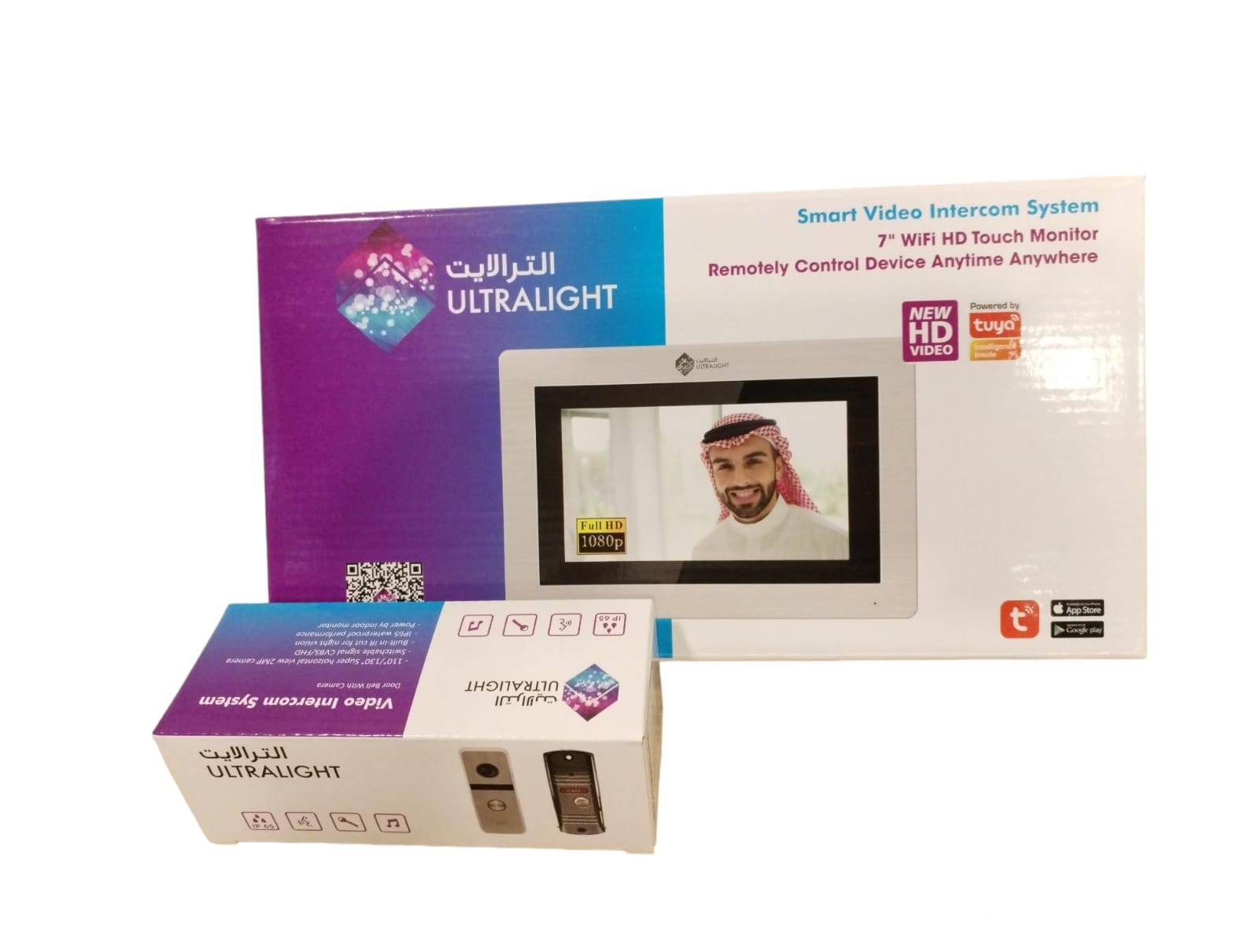 Smart video Intercom System 7" HD Touch Monitor + Door Bell With Camera