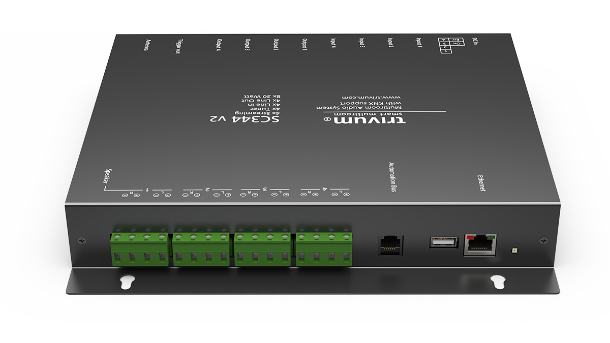SC344v2 SoundSystem for 4 rooms from Trivum/ Germany