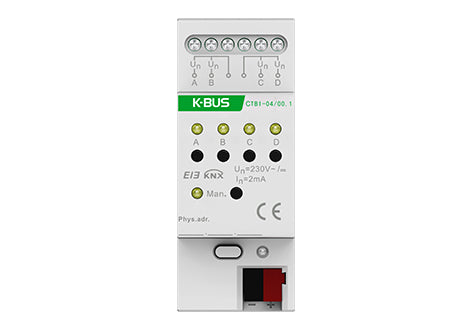 KNX 4 folds Binary Input by GVS/ China ( CTBI-04/00.1 )