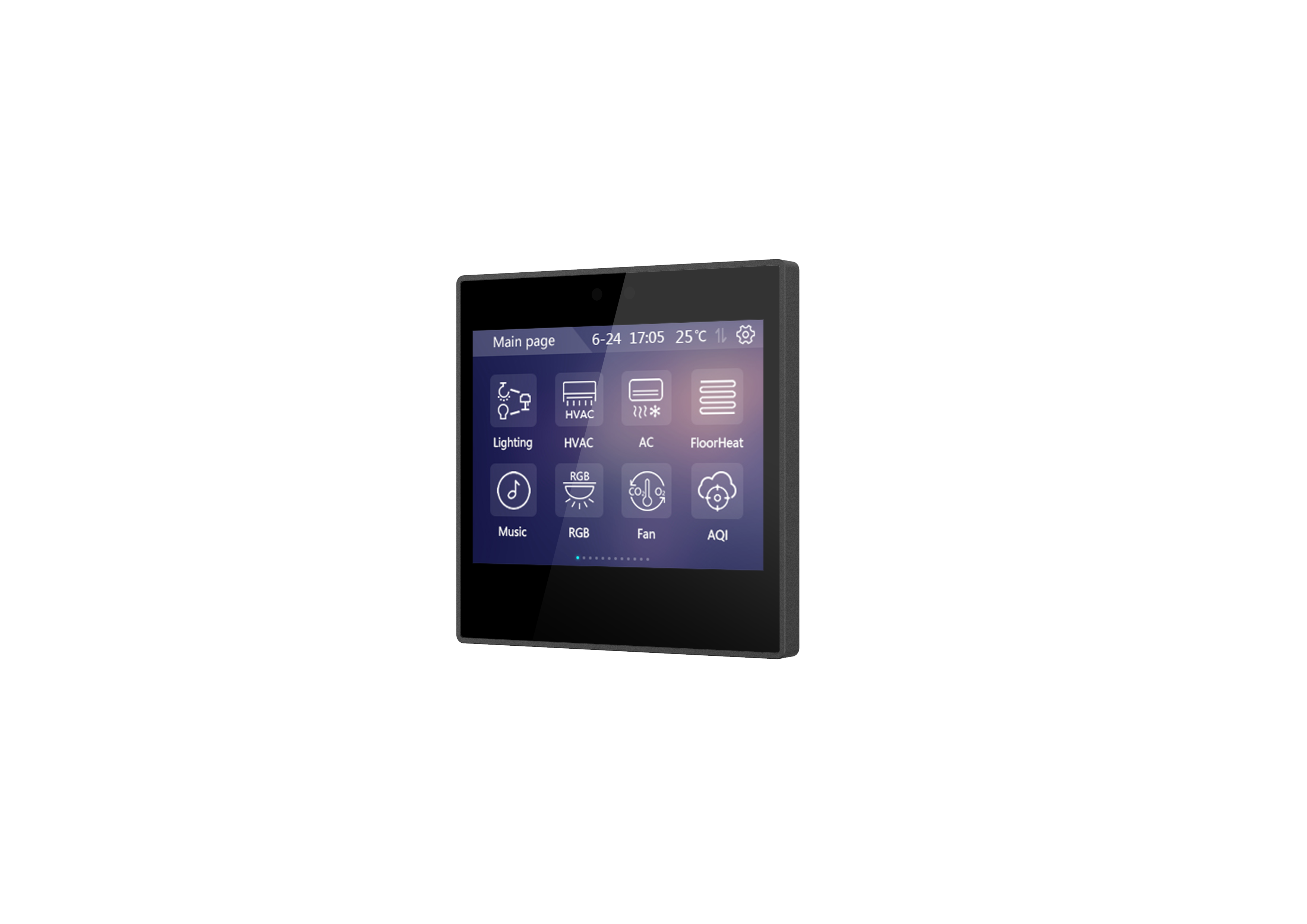 KNX Touch Panel 3.5'' Slim/ Black by GVS/ China ( CHTF20.1.21 -05 )